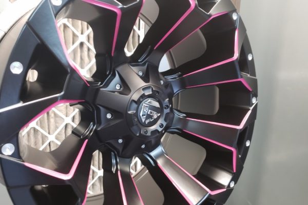 20 inch Fuel Wheels - Black and Pink