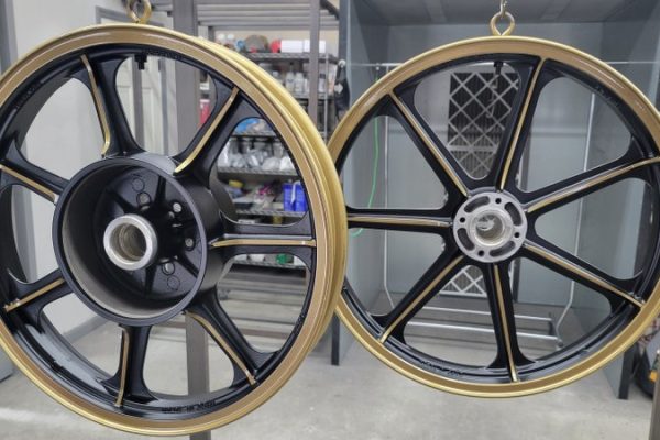 Black and Gold Motorcycle Wheels