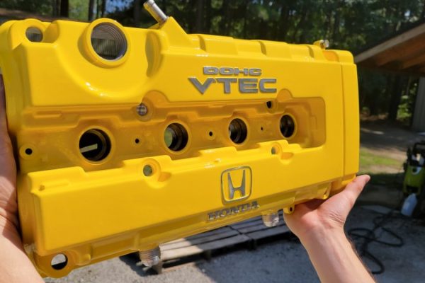 Canary Yellow Honda Valve Cover