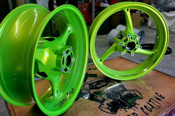 Shocker Yellow Sport Bike Wheels