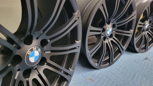 BMW M3 Wheels Powder Coated in Satin Black