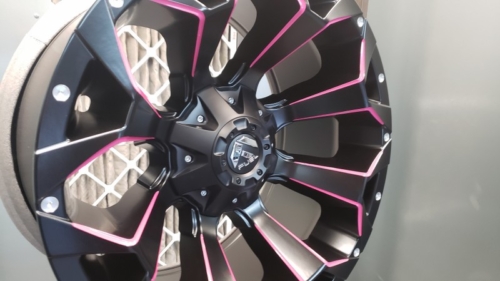 20 inch Fuel Wheels - Black and Pink