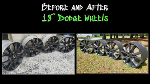 Before and After 18 inch Dodge Wheels