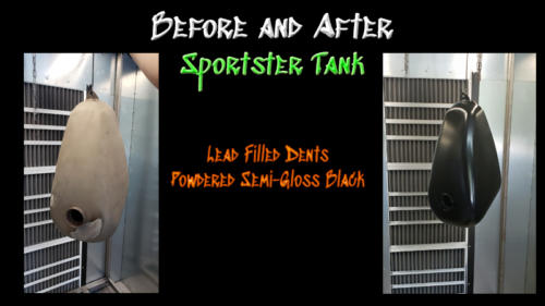 Before and After Sportster Tank 